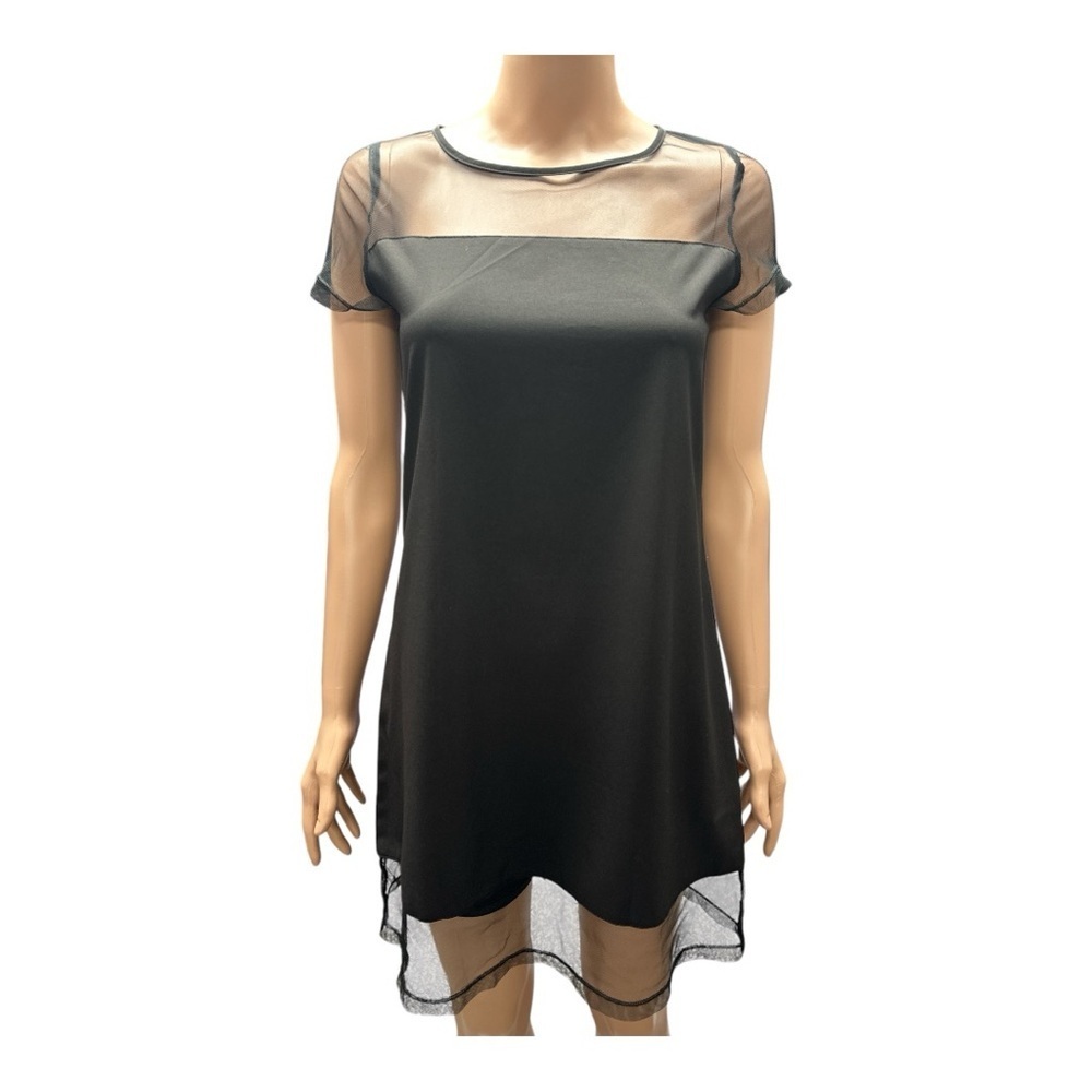 Chic Black Mesh Dress